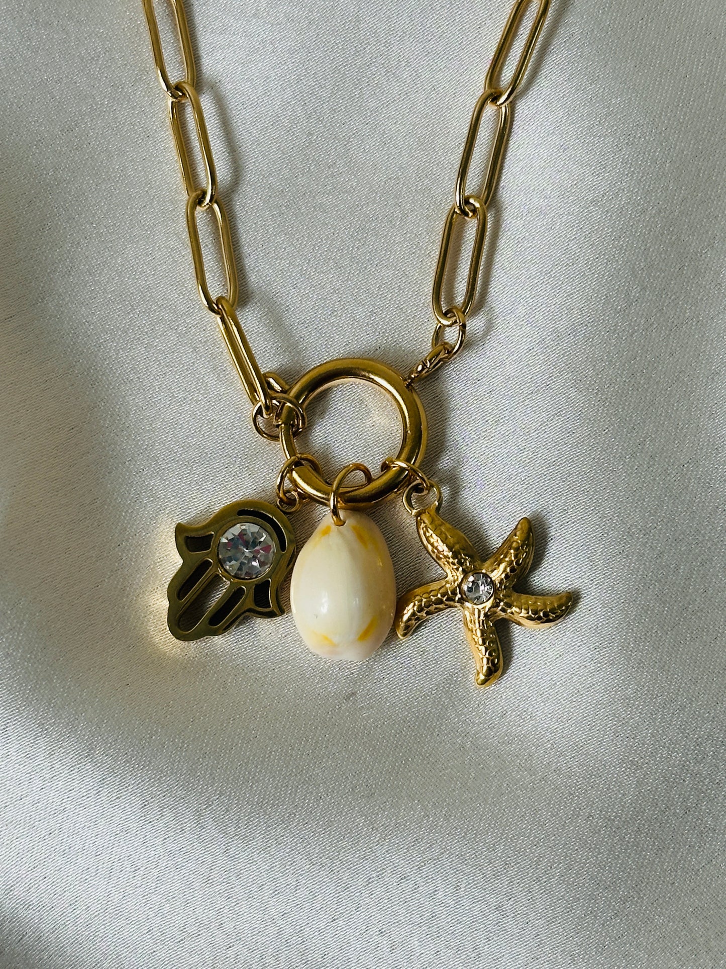 Seashell Star Charm Necklace