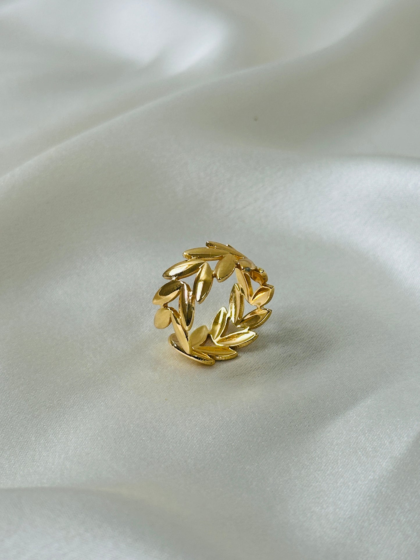 Infinity Leaf Adjustable Ring