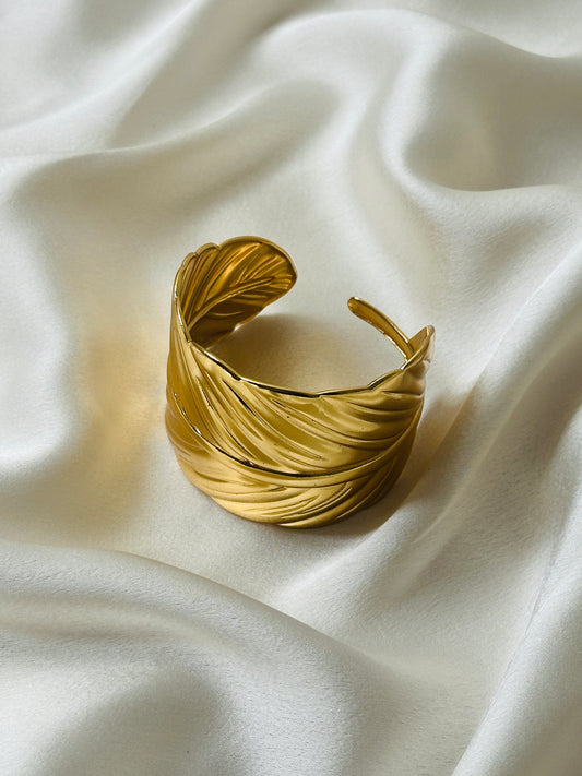 GOLD LEAF CUFF BRACELET