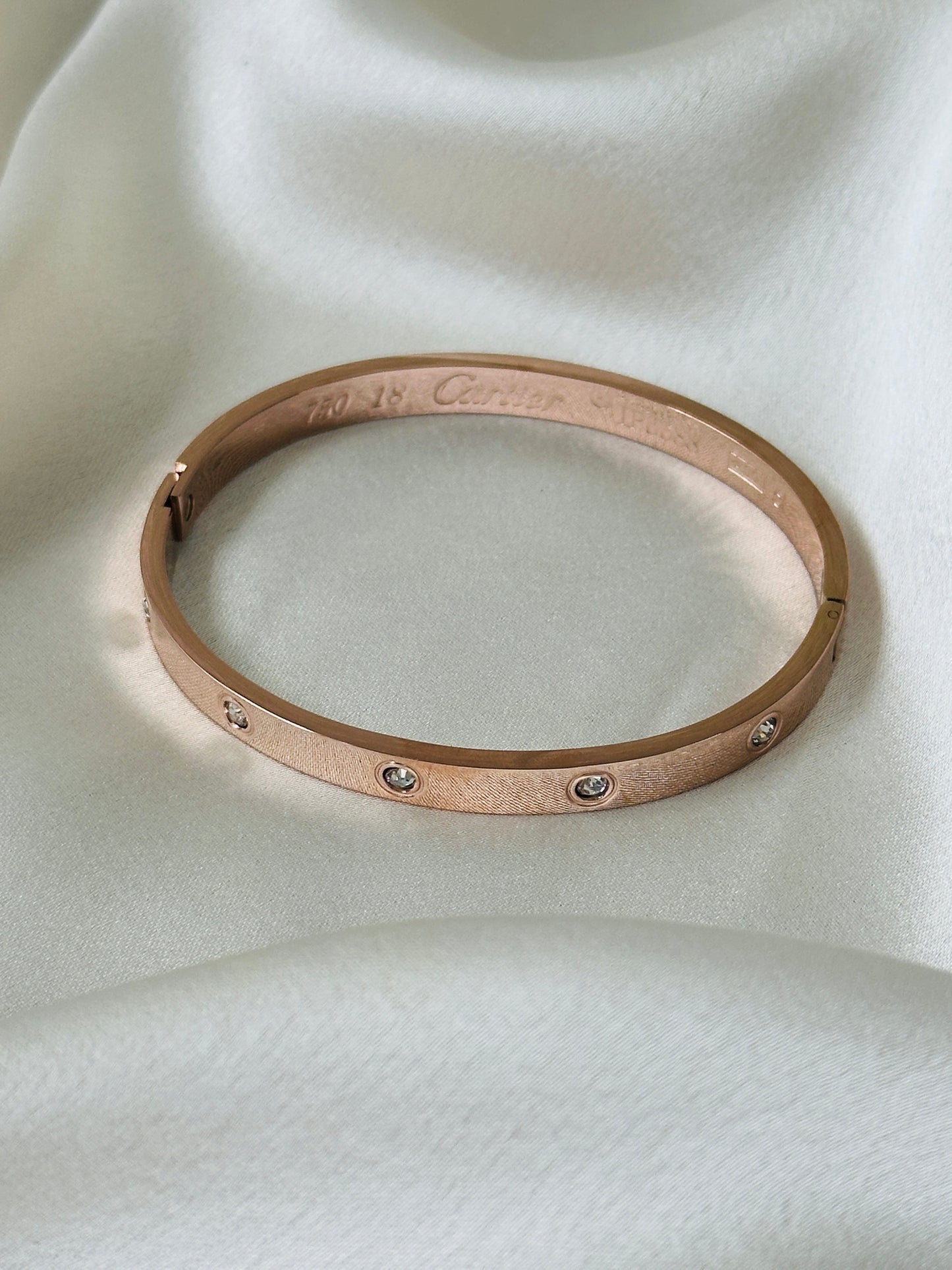 Studded Cartier Rosegold Bracelet/Kada