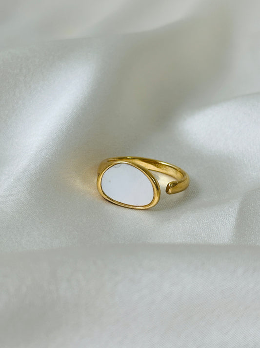 White-Enamel Ring
