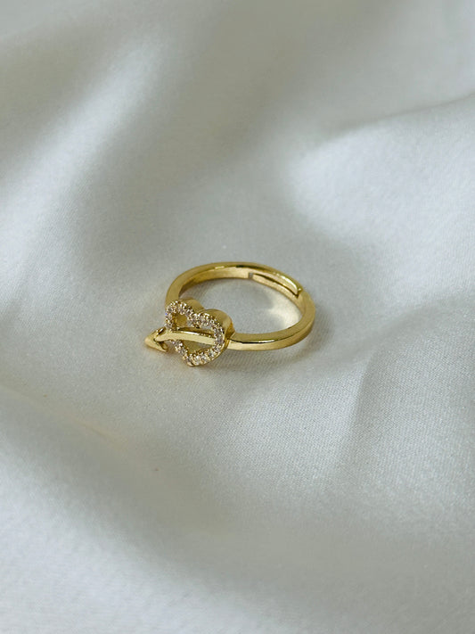 AD Stone Heart Ring